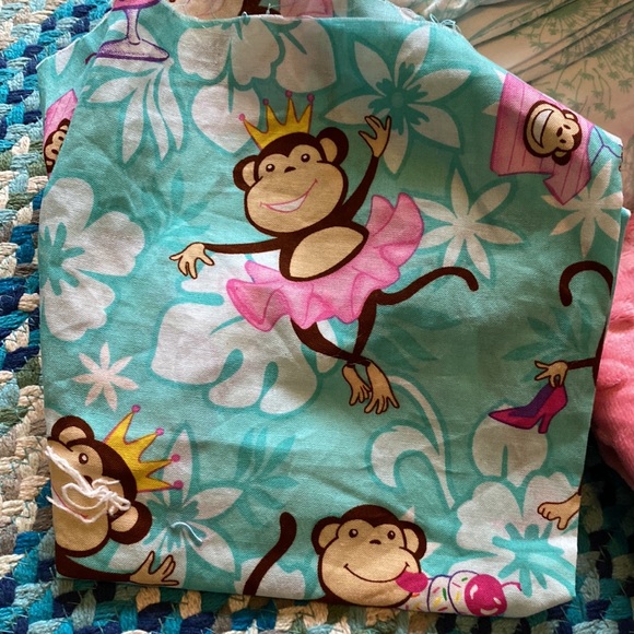 Girl Quilt fabric yardage Bundle includes pink soft minky fabric & floral flower - Picture 3 of 8